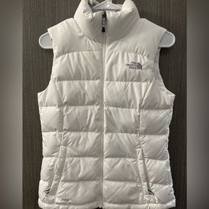 Like NEW North Face white puffer vest - XS